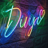 Name neon light | Customise neon sign | Multicolour neon light | Birthday neon sign | Anniversary gifts - BBD GIFTS